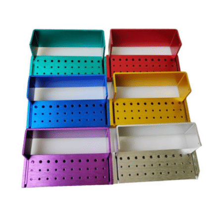 TSPrime 24-Slot Dental Burs Holder Box – Yellow | Autoclavable Organizer for FG & RA Burs